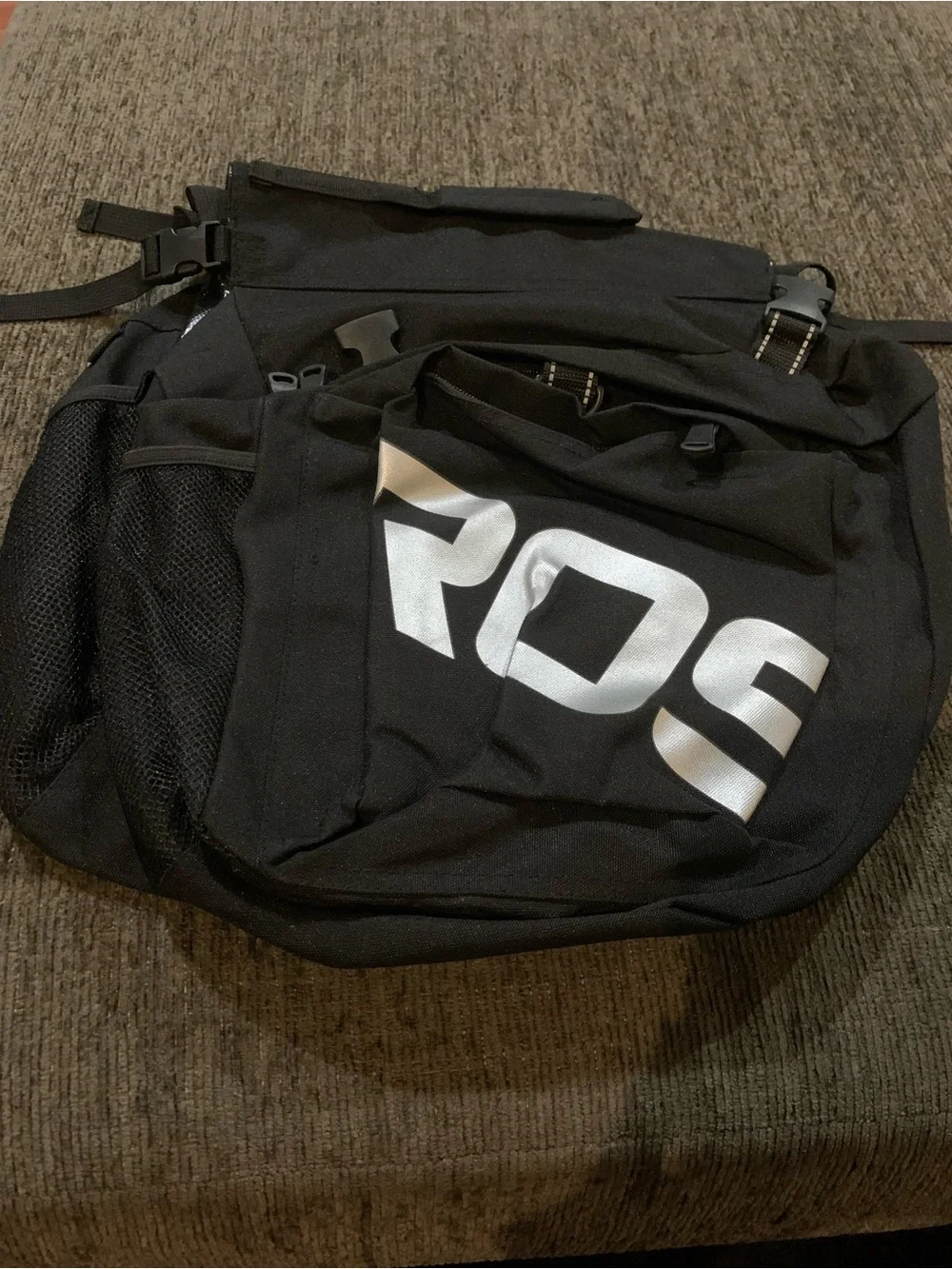 Black Bike Rear Rack Bag - Versatile Bicycle Pannier